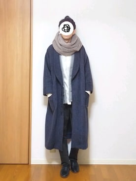 「スヌード」｜「アイテム（スリッポン）」を使った、 yujiさん（メンズ・176cm）の冬コーディネート