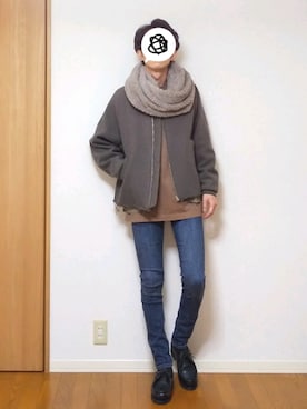 「bukht（ブフト）のアイテム（ブルゾン）」を使った、 yujiさん（メンズ・176cm）の冬コーディネート