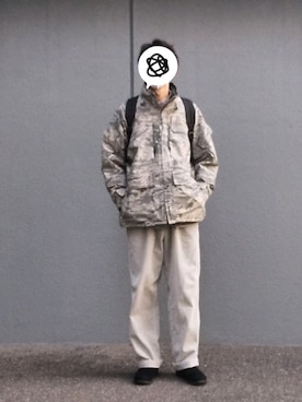 「Eddie Bauer（エディーバウアー）のアイテム（パンツ）」を使った、 yujiさん（メンズ・176cm）の冬コーディネート