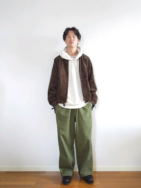 「MONKEY TIME（モンキータイム）のアイテム（ノーカラージャケット）」を使った、 yujiさん（メンズ・176cm）の冬コーディネート