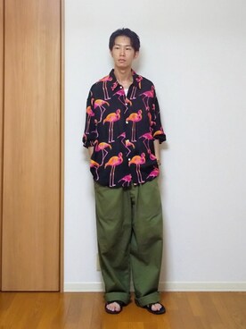 「soe（ソーイ）のアイテム（シャツ/ブラウス）」を使った、 yujiさん（メンズ・176cm）の夏コーディネート