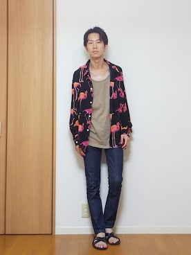 「soe（ソーイ）のアイテム（トップス）」を使った、 yujiさん（メンズ・176cm）の夏コーディネート