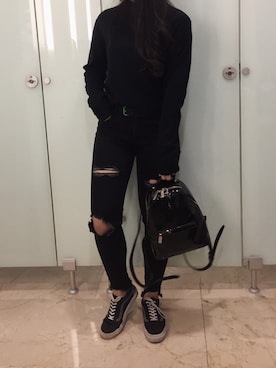 「airport style」｜나모야 사로요さん（レディース・165cm）の冬コーディネート