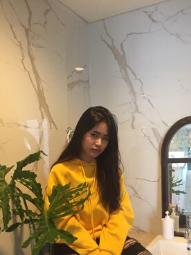 「chuu（チュー）のアイテム（パーカー）」を使った、나모야 사로요さん（レディース・165cm）の冬コーディネート