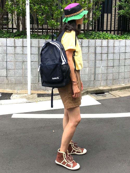 イエロートップス 夏コーデ