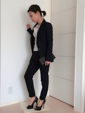 「Radiate（ラディエイト）のアイテム（パンツ）」を使った、chimiさん（レディース・157cm）の春コーディネート