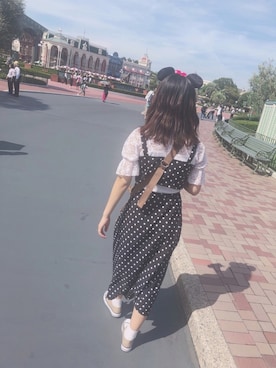 「ディズニー」｜「アイテム（セットアップ）」を使った、yuupiさん（レディース・162cm）の夏コーディネート
