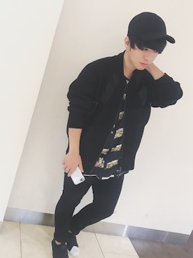 「モードストリート」｜「アイテム（スリッポン）」を使った、shun miyabeさん（メンズ・160cm）の秋コーディネート