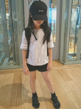 「Right-on（ライトオン）のアイテム（バッグ）」を使った、Hinataさん（キッズ・120cm）の夏コーディネート