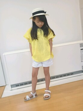 「ロングヘア」｜「アイテム（その他）」を使った、Hinataさん（キッズ・121cm）の夏コーディネート