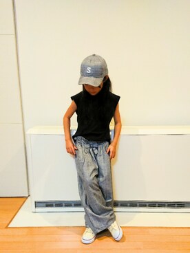 「キヤップ」｜「アイテム（その他）」を使った、Hinataさん（キッズ・122cm）の夏コーディネート
