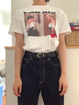 「ハイウエストストレートジーンズ」｜ナギさん（レディース・168cm）の夏コーディネート