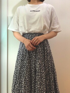 「花柄スカート」｜ナギさん（レディース・168cm・10代）の夏コーディネート