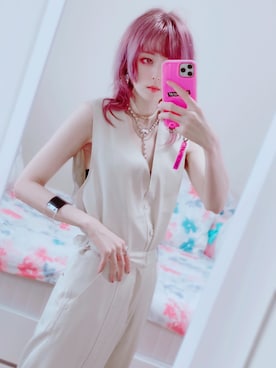 「chigo（チーゴ）のアイテム」を使った、砂漠さん（レディース・154cm）の夏コーディネート