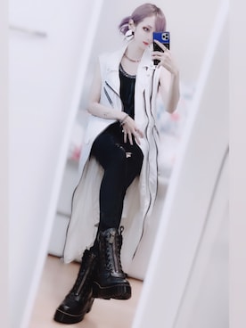 「CIVARIZE（シヴァーライズ）のアイテム（トップス）」を使った、砂漠さん（レディース・154cm）の夏コーディネート