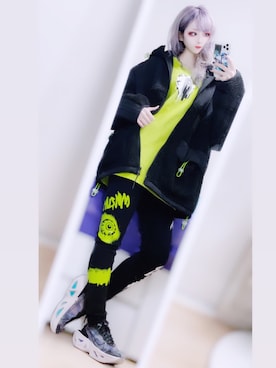 「MISHKA（ミシカ）のアイテム（ジャケット/アウター）」を使った、砂漠さん（レディース・154cm）の秋コーディネート