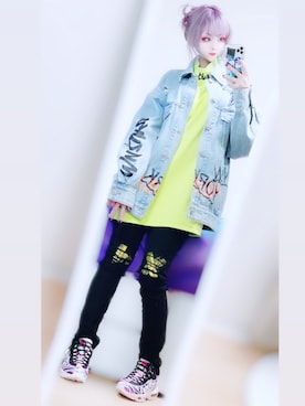 「MISHKA（ミシカ）のアイテム（ジャケット/アウター）」を使った、砂漠さん（レディース・154cm）の秋コーディネート