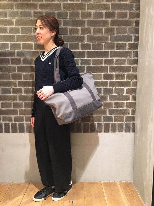 Tomomi Fred Perry 名古屋パルコ Fred Perryのニット セーターを使ったコーディネート Wear