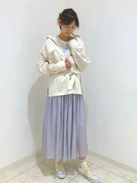 「AS KNOW AS PINKY（アズノゥアズピンキー）のアイテム（ジャケット/アウター）」を使った、maaiさん（レディース・167cm）の夏コーディネート