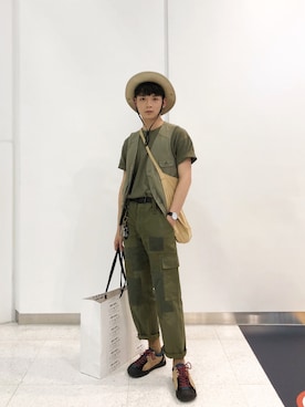「KEEN（キーン）のアイテム（その他シューズ）」を使った、tszwangさん（メンズ・173cm）の春コーディネート