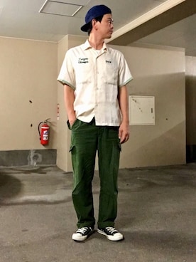 「東洋エンタープライズ（トーヨーエンタープライズ）のアイテム（トップス）」を使った、マービーさん（メンズ・167cm）の秋コーディネート