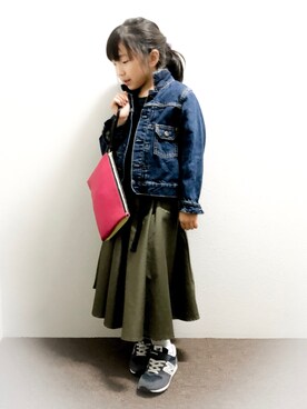 「SEVENDAYS=SUNDAY（セブンデイズサンデイ）のアイテム（ジャケット/アウター）」を使った、Manatsuさん（キッズ・120cm）の秋コーディネート