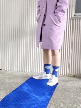 「WC（ダブル シー）のアイテム（スニーカー）」を使った、☾ mowkaさん（レディース・157cm）の冬コーディネート