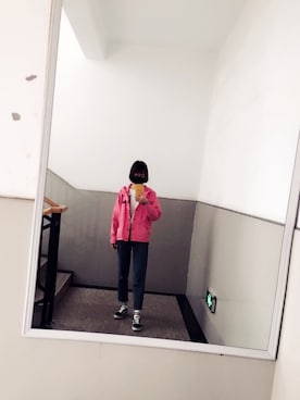 「VANS（バンズ）のアイテム（マウンテンパーカー）」を使った、少女阿郭さん（レディース・160cm）の春コーディネート