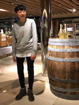 「MANGO（マンゴ）のアイテム」を使った、chocoさん（メンズ・163cm）の冬コーディネート