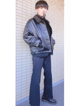 「Dr. Martens（ドクターマーチン）のDr.Martens / ドクターマーチン 1461 3EYE GIBSON SHOE 3ホール ギブソン シューズ ブーツ（ブーツ）」を使った、ともろーさん（メンズ・174cm）の冬コーディネート