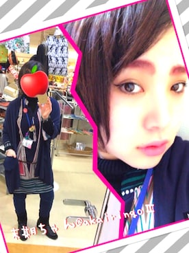 「柄物」｜「アイテム（シャツワンピース）」を使った、末期ちゃんさん（レディース・158cm）の冬コーディネート