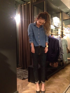 「SCOTCH & SODA（スコッチ アンド ソーダ）のアイテム（トップス）」を使った、まりなさん（レディース・153cm）の春コーディネート