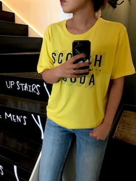 「SCOTCH&SODA（スコッチアンドソーダ）のアイテム」を使った、まりなさん（レディース・153cm）の夏コーディネート