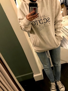 「SCOTCH&SODA（スコッチアンドソーダ）のアイテム」を使った、まりなさん（レディース・153cm）の秋コーディネート