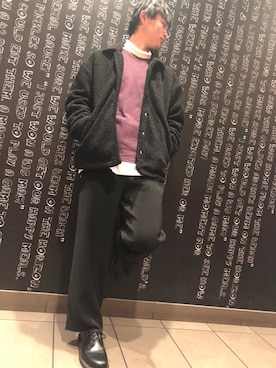 「EMMA CLOTHES（エマクローズ）のアイテム（その他アウター）」を使った、しょうきさん（メンズ・175cm）の冬コーディネート