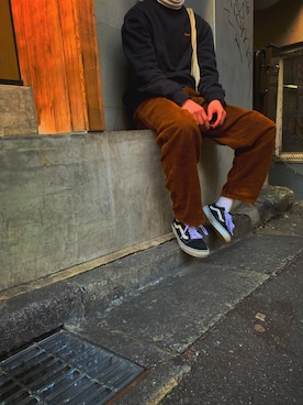 「BRIXTON（ブリクストン）のアイテム（スウェット）」を使った、kantaさん（メンズ・178cm）の春コーディネート