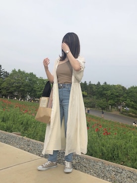 「シアタープロダクツ(THEATRE PRODUCTS)」｜「アイテム（アナログ腕時計）」を使った、NOZOMI。さん（レディース・159cm）の春コーディネート