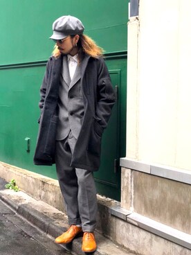 「AVIREX（アヴィレックス）のアイテム（ステンカラーコート）」を使った、すぎたさん（メンズ・171cm）の秋コーディネート