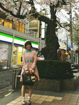 「axes femme（アクシーズファム）のアイテム（バックパック/リュック）」を使った、えのきさん（レディース・158cm）の夏コーディネート