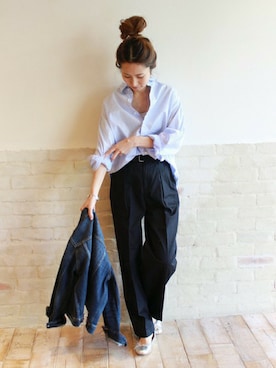 「FRAMeWORK（フレームワーク）のアイテム」を使った、haruさん（レディース・163cm）の冬コーディネート