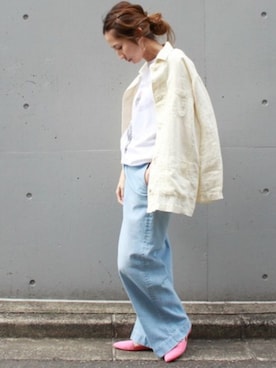 「FRAMeWORK（フレームワーク）のアイテム（カバーオール）」を使った、haruさん（レディース・163cm）の春コーディネート