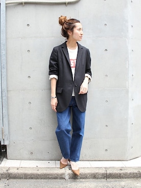 「FRAMeWORK（フレームワーク）のアイテム」を使った、haruさん（レディース・163cm）の夏コーディネート