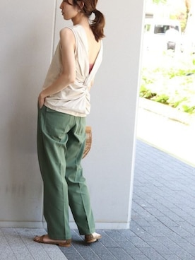 「Mature Framework（マチュール フレームワーク）のアイテム（トップス）」を使った、haruさん（レディース・163cm）の夏コーディネート