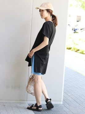 「Mature Framework（マチュール フレームワーク）のアイテム（トップス）」を使った、haruさん（レディース・163cm）の夏コーディネート