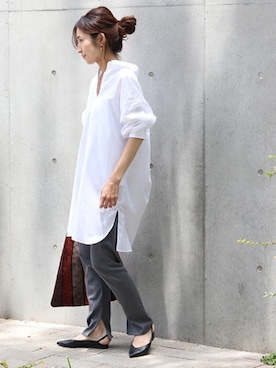 「FRAMeWORK（フレームワーク）のアイテム（レッグウェア）」を使った、haruさん（レディース・163cm）の夏コーディネート