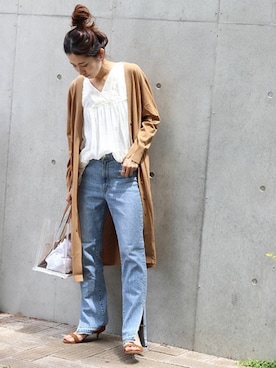 「Mature Framework（マチュール フレームワーク）のアイテム（トップス）」を使った、haruさん（レディース・163cm）の夏コーディネート