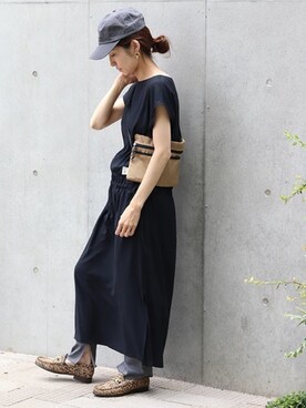 「FRAMeWORK（フレームワーク）のアイテム（レッグウェア）」を使った、haruさん（レディース・163cm）の夏コーディネート