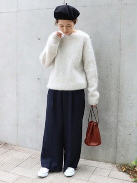 金子綾 × FRAMeWORK ワイドパンツ◇を使った人気ファッション
