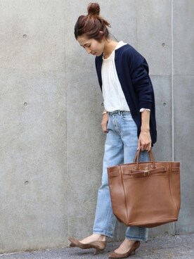 Pure Cashmere 後ろ開きニット を使った人気ファッションコーディネート Wear