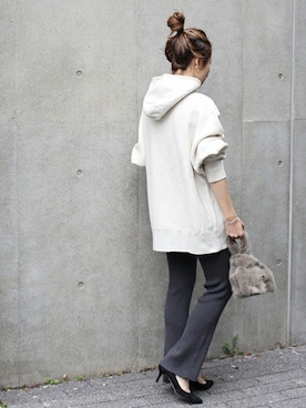 「FRAMeWORK（フレームワーク）のアイテム（レッグウェア）」を使った、haruさん（レディース・163cm）の秋コーディネート